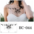 BC-044 large butterfly floral temporary tattoo sticker for chest and collarbone - Butterfly Geometric Style(BC-044) / 240x138mm
