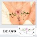 Floral dreamcatcher temporary tattoo sticker BC-076 for chest and shoulder decoration - BC-076 (Floral Tattoo Sticker)