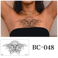 Large black butterfly totem tattoo sticker BC-048 for chest and back skin decoration - Butterfly Totem Style (BC-048) / 240x138mm