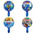 Blue foil balloons with Spanish Feliz Dia Papa sports and hobby motifs for Father's Day - 10 Inch Father's Day Mixed Set-2