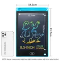 8.5 inch blue LCD writing tablet for kids with colorful screen and stylus for drawing - 8.5 Inches / Economic Colorful Style / Blue