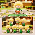 Miniature resin character collection with yellow hair and green kimono in 7 unique styles - Hm213 Afro Hairstyle Little Ronin Box 6 / Random One