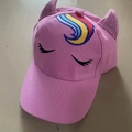 Mädchen pinke Cartoon Einhorn Baseballkappe mit Glitzerohren und bunter Stickerei - Glitzerohren-einhorn – Rosa / Hutumfang 50–54 Cm Empfohlen Für 2–8 Jahre