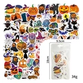 Cartoon Halloween sticker pack with pumpkin and ghost designs, size 18x9.5cm - Kids Halloween 100PCS Set