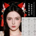 Self-adhesive aurora butterfly teardrop face gems with Nine-Tailed Fox style design - Nine-Tailed Fox Iridescent Bindi
