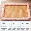 Alfombra de enfriamiento para perros y gatos con guía de tallas y diseño de conejo - S / 40*30cm / Conejo Rosa