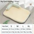 Cooling pet mat in green monster design with size chart for S to XL dog bed sizes - L / 60*45cm / Green One-Eyed Monster
