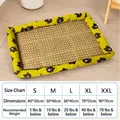 Cooling pet mat size chart featuring cartoon bear patterns for cats and dogs - Yellow Bear / Size S (40*30cm) (recommended For Users Weighing Up To 5 Catties)