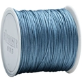 Sky blue 72 gauge nylon cord for jewelry making and DIY braided necklaces on white spool - Haze Blue