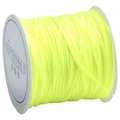 Spool of neon yellow 72 jade cord for DIY jewelry making and handmade weaving crafts - Neon Yellow