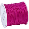 Rose red nylon cord for DIY jewelry braiding wound on a professional white spool - Azalea