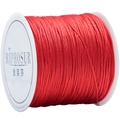 Spool of durable 0.8mm red nylon thread for DIY jewelry making and knotting - Red