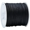 72 Jade thread roll in black for DIY jewelry making and braided bracelet cords - Black