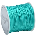 Cyan blue nylon cord on spool for DIY jewelry making and handmade bracelet weaving - Turquoise Green