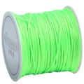 Neon green nylon cord for DIY jewelry braiding, wound on a Riphosur brand spool - Fluorescent Green
