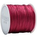 Dark red 72 jade thread roll for DIY handmade bracelets and necklaces on white spool - Wine Red