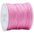 Pink jade cord for DIY jewelry braiding on a professional white plastic spool - Pink