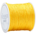 72 Jade Cord bright yellow nylon thread spool for DIY jewelry and braided bracelets - Yellow