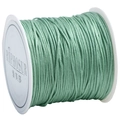 Mint green silk woven cord on spool for DIY bracelet and necklace jewelry making - Mint Green