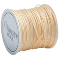 Roll of cream-colored DIY braided cord for jewelry making on a white plastic spool - Beige