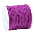 Deep purple 72 gauge jade cord on white spool for DIY jewelry and bracelet weaving - Fuschia