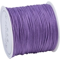 Purple braided nylon cord roll for DIY jewelry making and handicraft weaving - Purple Grey