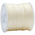 Creamy beige No. 72 braided nylon cord roll for DIY jewelry making and necklaces - Ivory