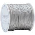 Silver-grey braided cord for DIY jewelry making wound on a white spool by RIPHOSUR - Silver Grey