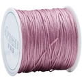 Dusty rose nylon cord for DIY jewelry making on white spool with silky finish - Dust Rose