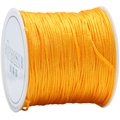 Premium bright yellow 72 gauge nylon cord on white spool for DIY jewelry making - Gold