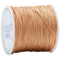 Champagne gold 72# nylon cord on white spool for DIY jewelry and necklace weaving - Khaki
