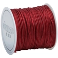 Deep red polyester jewelry cord roll for DIY bracelet weaving and necklace making - Madder Red