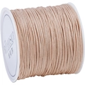 Champagne gold 0.8mm nylon cord on spool for handmade DIY jewelry braiding and crafts - Beige
