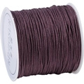 Dark purple DIY braided cord roll for necklaces and bracelets on white plastic spool - Auburn
