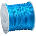 Bright blue jade thread roll for DIY jewelry weaving on a white spool - Azure Blue