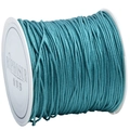 Cyan blue 72 gauge nylon cord for jewelry making on a spool for DIY braiding crafts - Malachite green