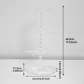 3-tier clear acrylic rotating jewelry organizer for earrings and necklaces dimensions - New Triple Layer Rotating Style / Clear