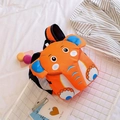 Mochila infantil de elefante naranja con orejas azules y correas ajustables - Naranja