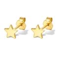 Elegant gold star stud earrings with S925 silver hallmarks for women fashion - Star Pair / Gold