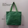 Milieuvriendelijke groene Tyvek draagtas met kreukeltextuur en grote opslagcapaciteit - 40x32x8cm / Groen