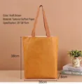 Brown Dupont paper tote bag with wrinkled texture in 35x38x8cm size for shopping - 35x38x8cm / Kraft Color
