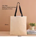Beige Tyvek paper tote bag with black strap handles and durable wrinkled texture - 35x40cm / Beige