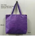 Washable purple Tyvek paper tote bag with crinkled texture, 40x32x8cm large capacity - 40x32x8cm / Purple