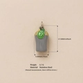 Pendentif en acier inoxydable gris et vert pour la création de bijoux DIY - Style Bouteille
