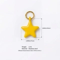Yellow star-shaped stainless steel pendant variant with dimensions and weight info - No. 8 Star Pendant Only (Without Chain)