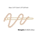 Eleganter gewellter Gold-Perlen-Haarclip für Damen, 3,5x7,3cm für tägliche Stylings - Wellenförmiges Perlenmodell (DNXF00673)