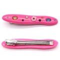 Barrette en résine rose avec strass colorés et fleur sur une pince crocodile argentée - Style Fleur Rose Vif (NXF00563) Pince à Bec de Canard