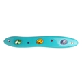 Pince à cheveux en résine bleu clair avec strass multicolores à facettes scintillants - Style Strass Cyan (NXF00447) Pince à Ressort