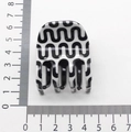 Mini hair claw clip with classic black and white wave pattern measuring 5cm in height - Wave Pattern Style (DNXF00540)