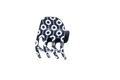 Mini pince à cheveux avec motifs rétro de cercles concentriques noirs et blancs - Style Anneaux Concentriques (DNXF00537)